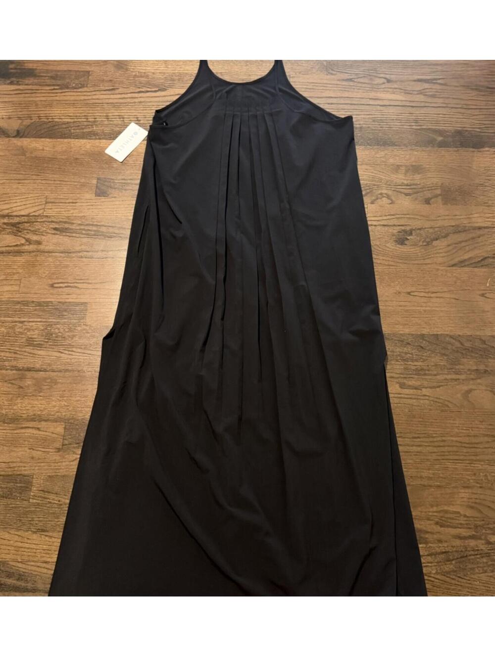 Athleta NWT Women's Hayes Pleated Maxi Black Dress Size 1X - Picture 5 of 6